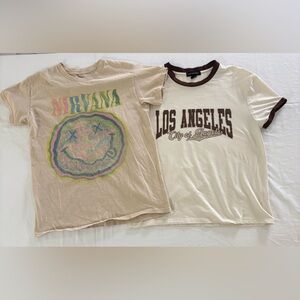 Nirvana and Los Angeles Graphic T-shirt Bundle Set